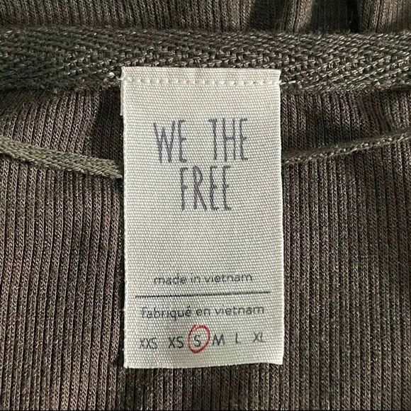 Free People We The Free Love Valley Soft Stretch Ribbed OliveGreen/Brown Size S - Picture 11 of 14